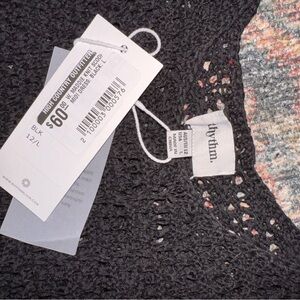 Rhythm black knit beach coverup